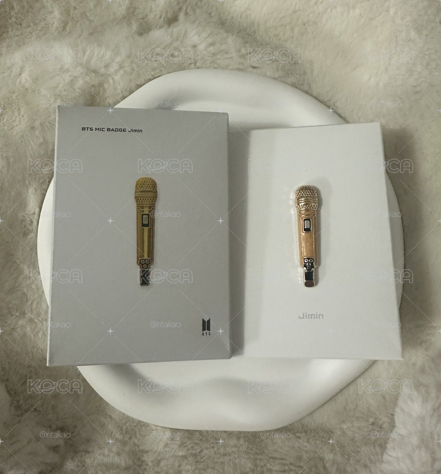 BTS Hybe博物館 徽章 麥克風 Jimin