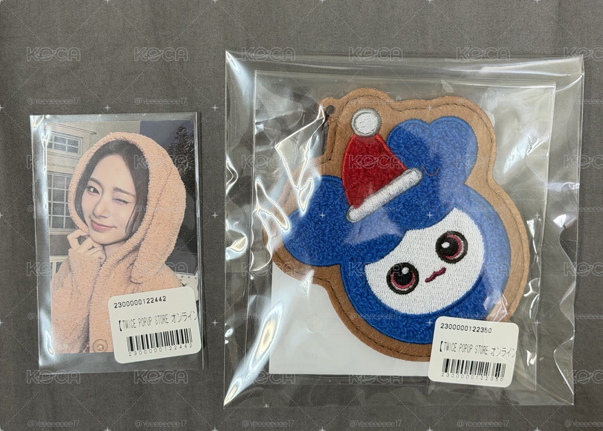 TWICE 子瑜冬日一番賞 卡貼+絨毛吊飾