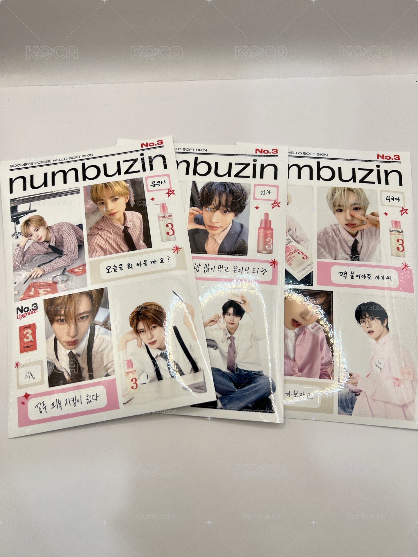 Numbuzin 自拍貼紙三張一組