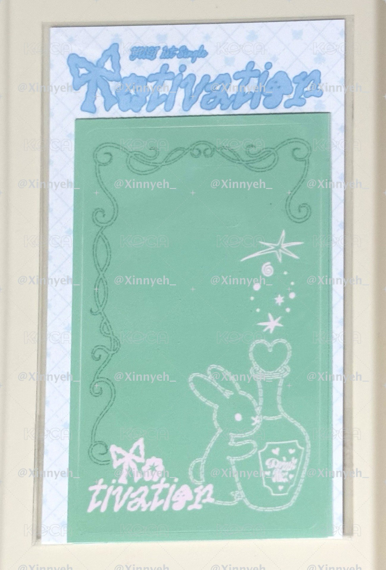 雨琦YUQI Motivation快閃店 卡片貼紙（內有2張）