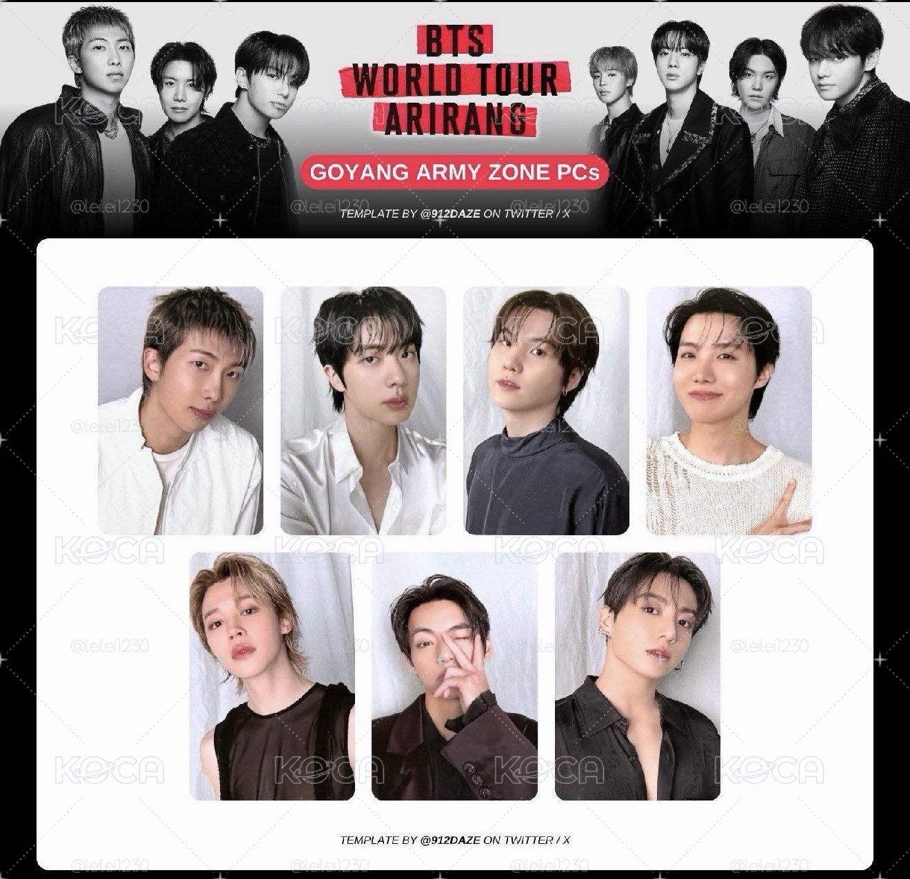 BTS高陽army zone 粽卡一套