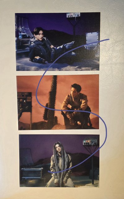 元 星 倫 會員禮 明信片 黑版