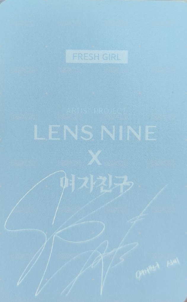 LENS NINE 隱眼 代言卡  背面