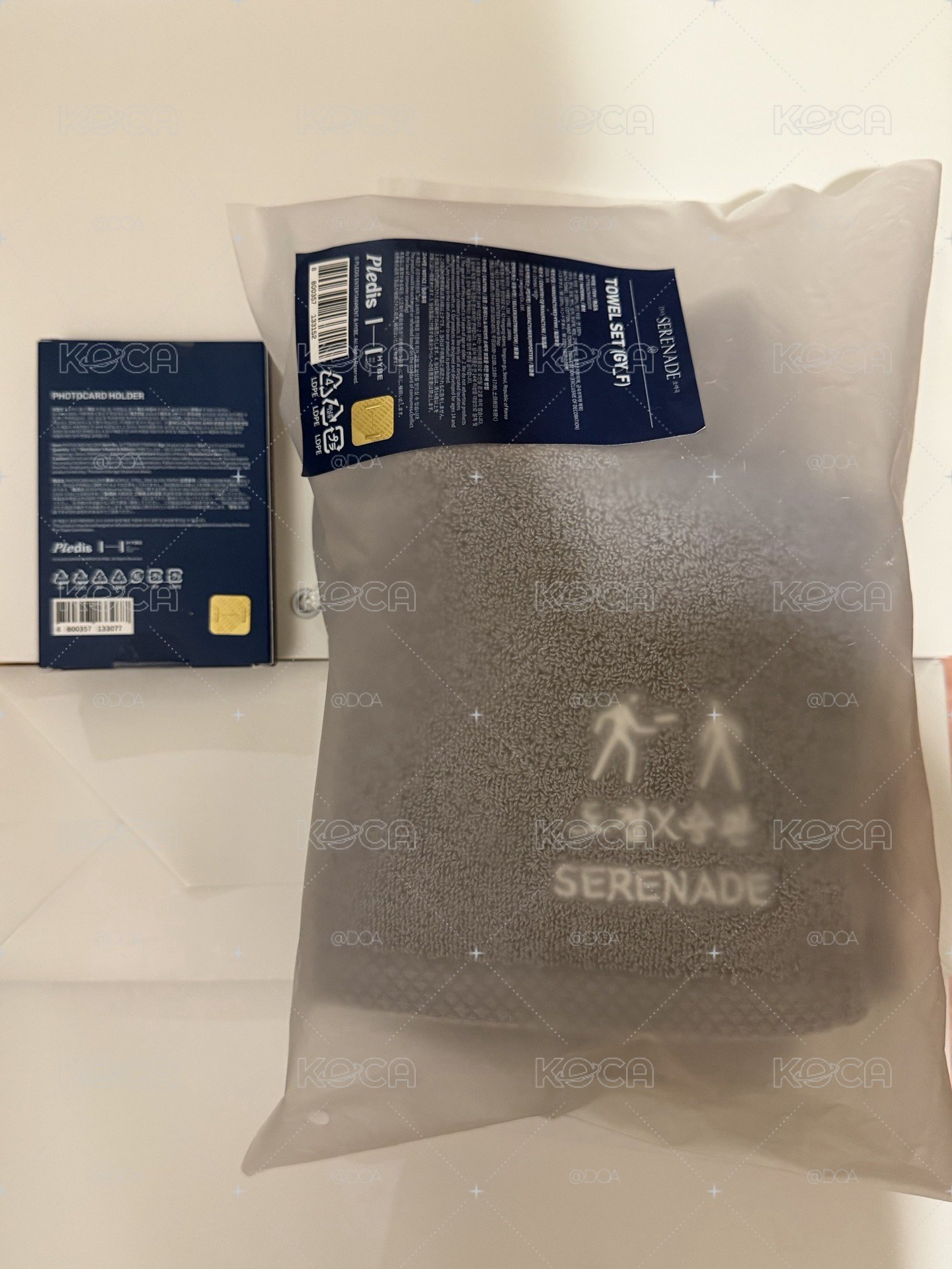 DxS 灰色毛巾+卡套組（含小卡）