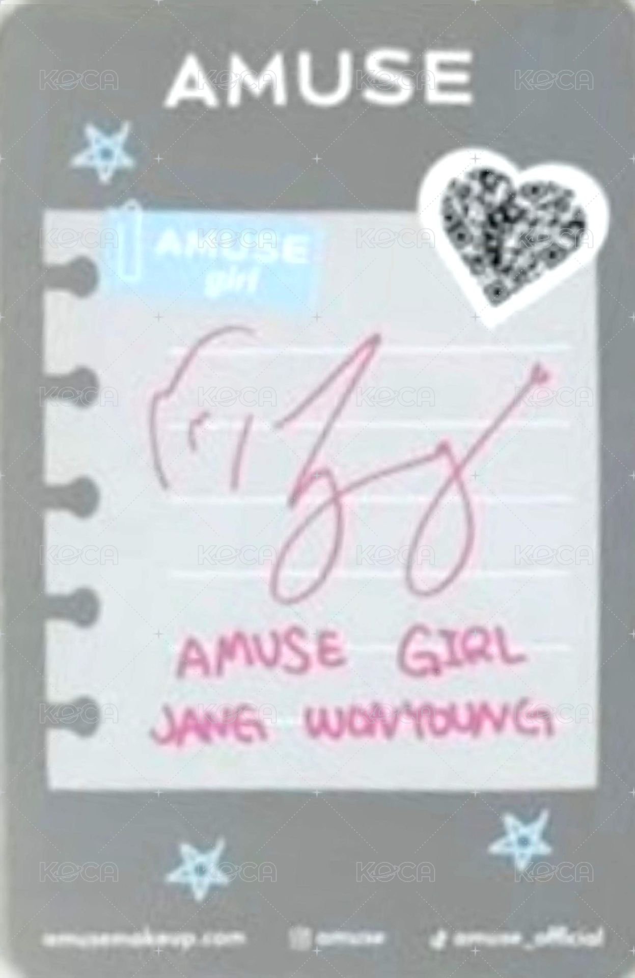 AMUSE 10.0 代言卡  背面