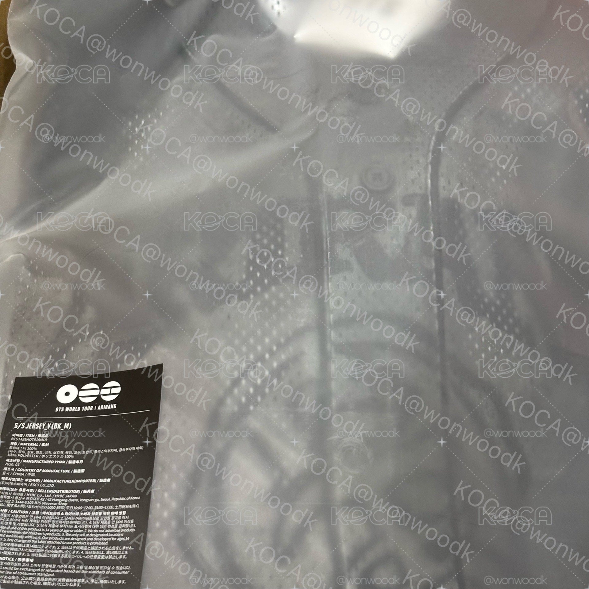 現貨 阿里郎球衣 柾國JK/泰亨V(S-M)