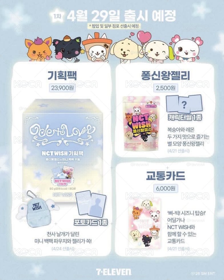NCT WISH 7-11聯名交通卡