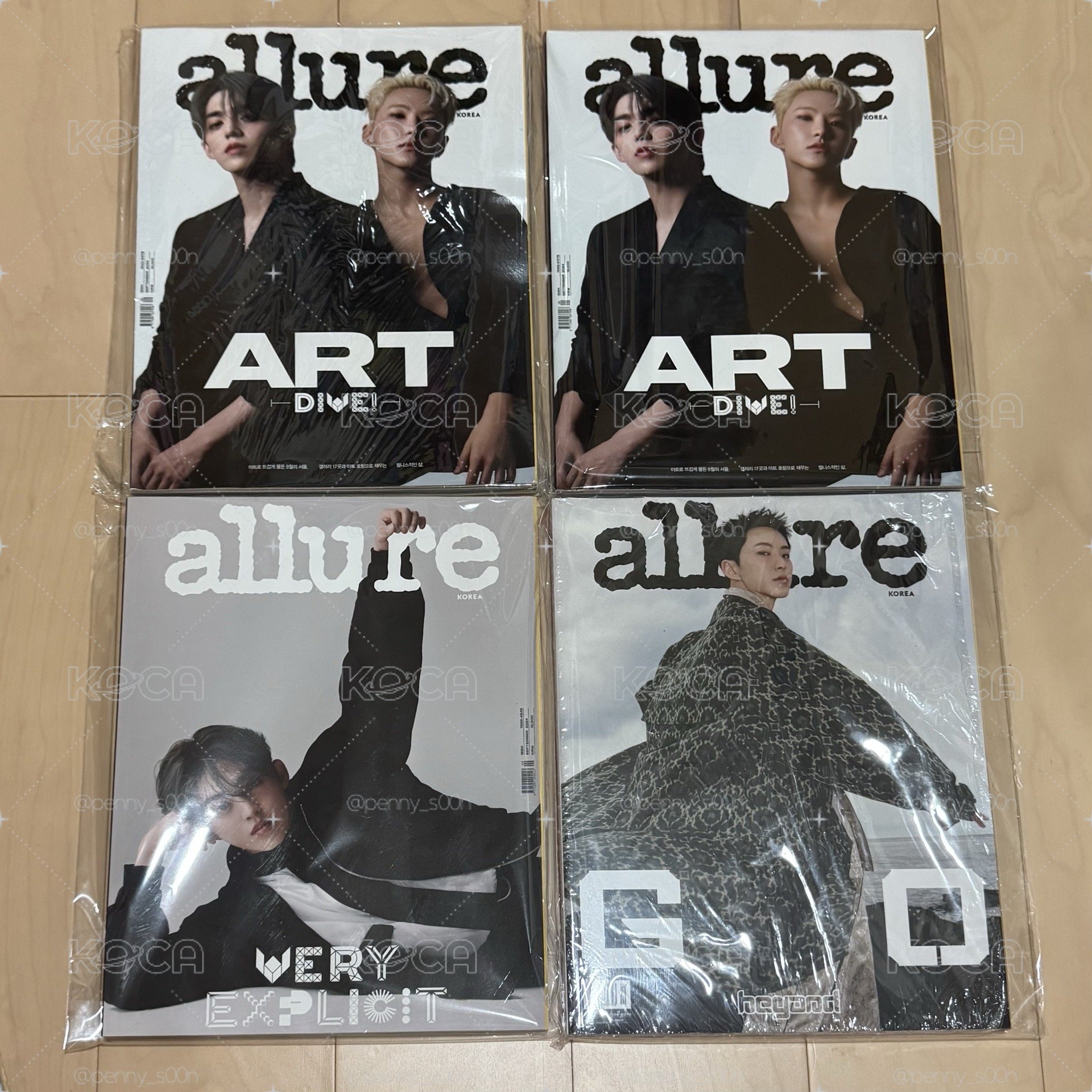 allure雜誌 9月號-哲榮雙人封面、哲封面 / 10月號-榮封面