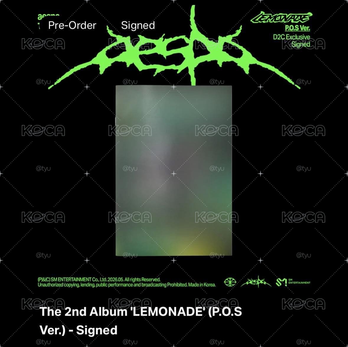 LEMONADE 美網親簽專