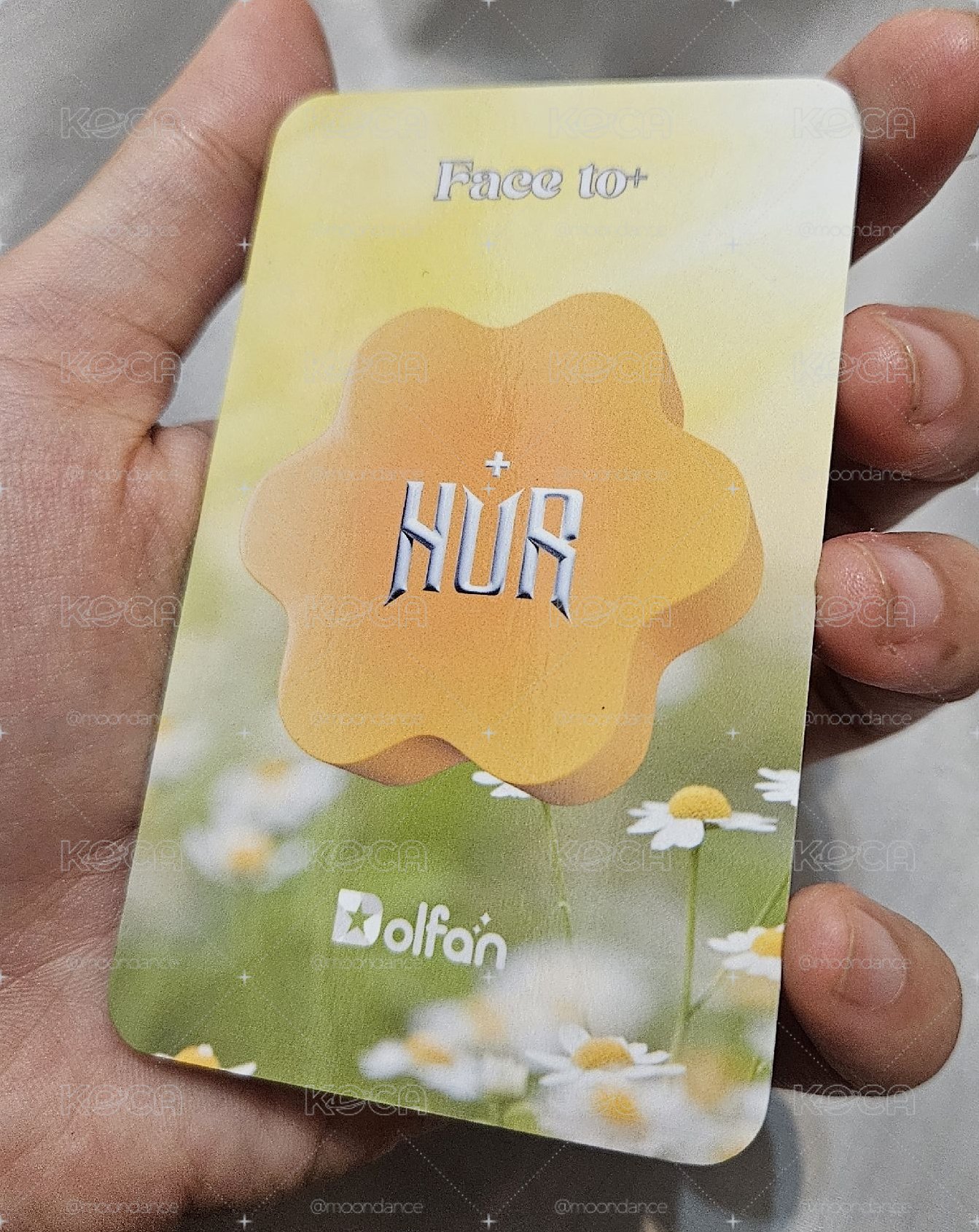 315 HUR+粉絲見面會 Dolfan 自拍小卡 香蘭，近全新，無瑕疵