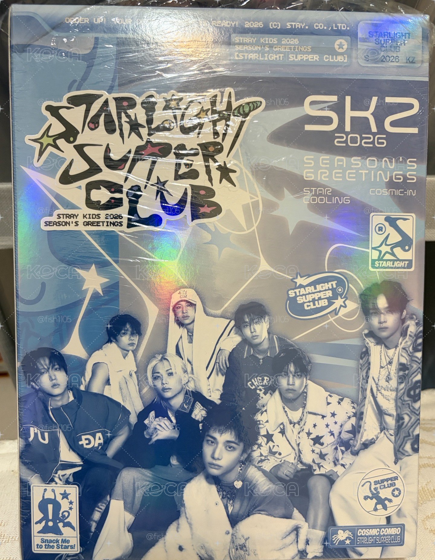 ⭐️SKZ 2026年曆｜STARLIGHT SUPPER CLUB/含yes24托臉特典卡