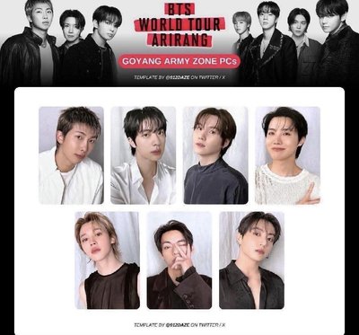 BTS 高陽粽卡一套七張