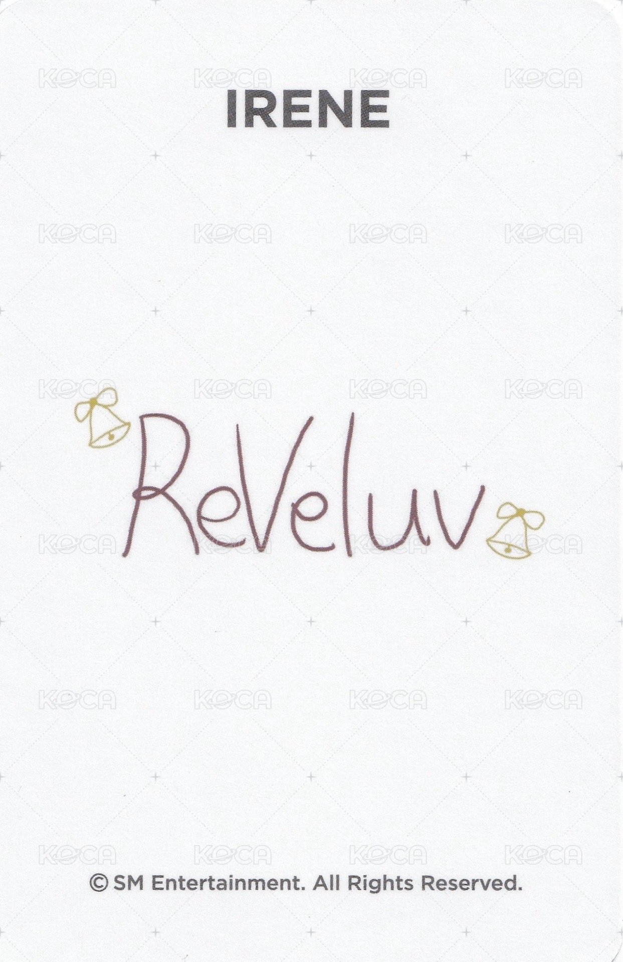 ReVeluv 會員禮卡  背面