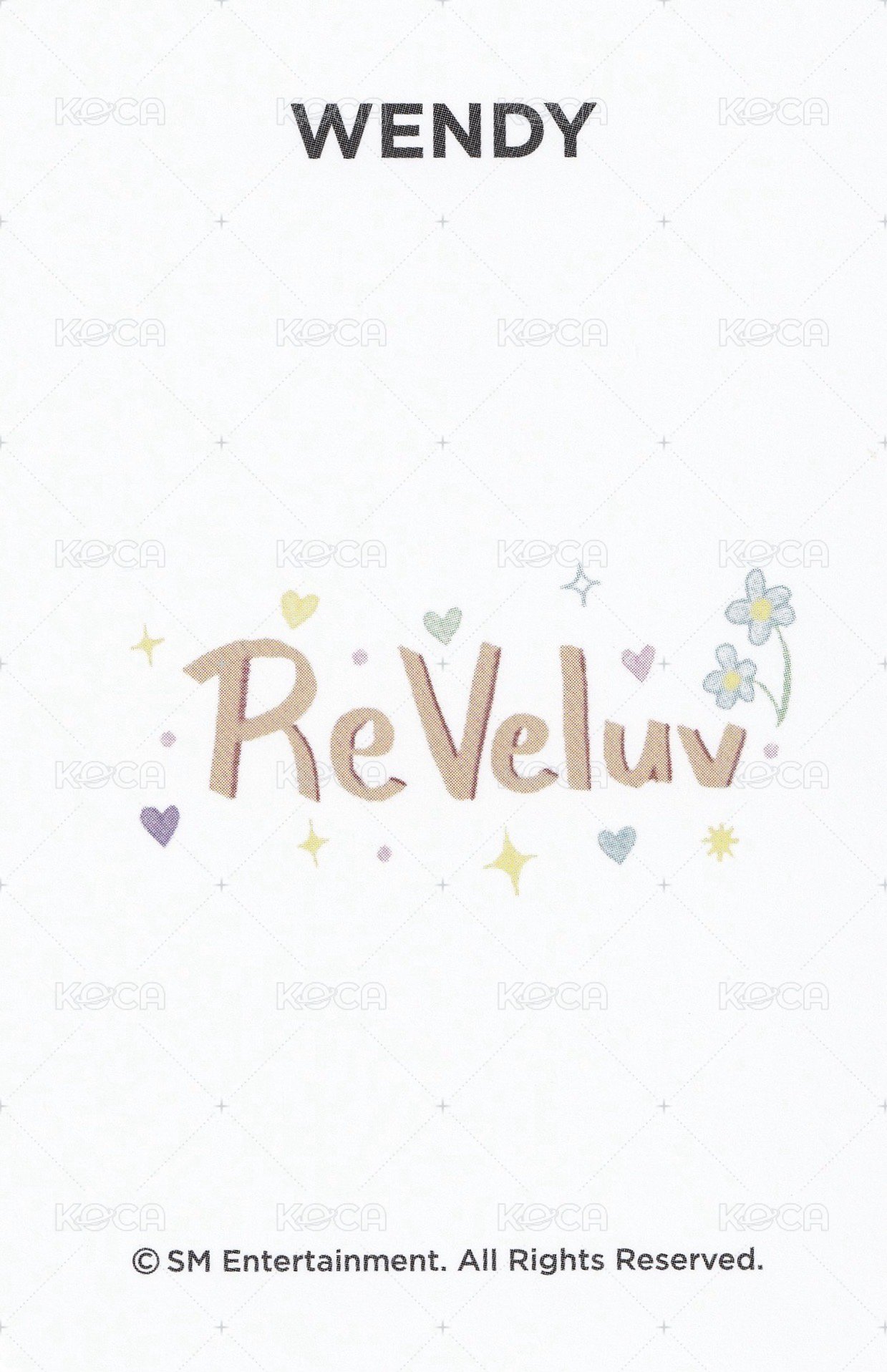 ReVeluv 會員禮卡  背面