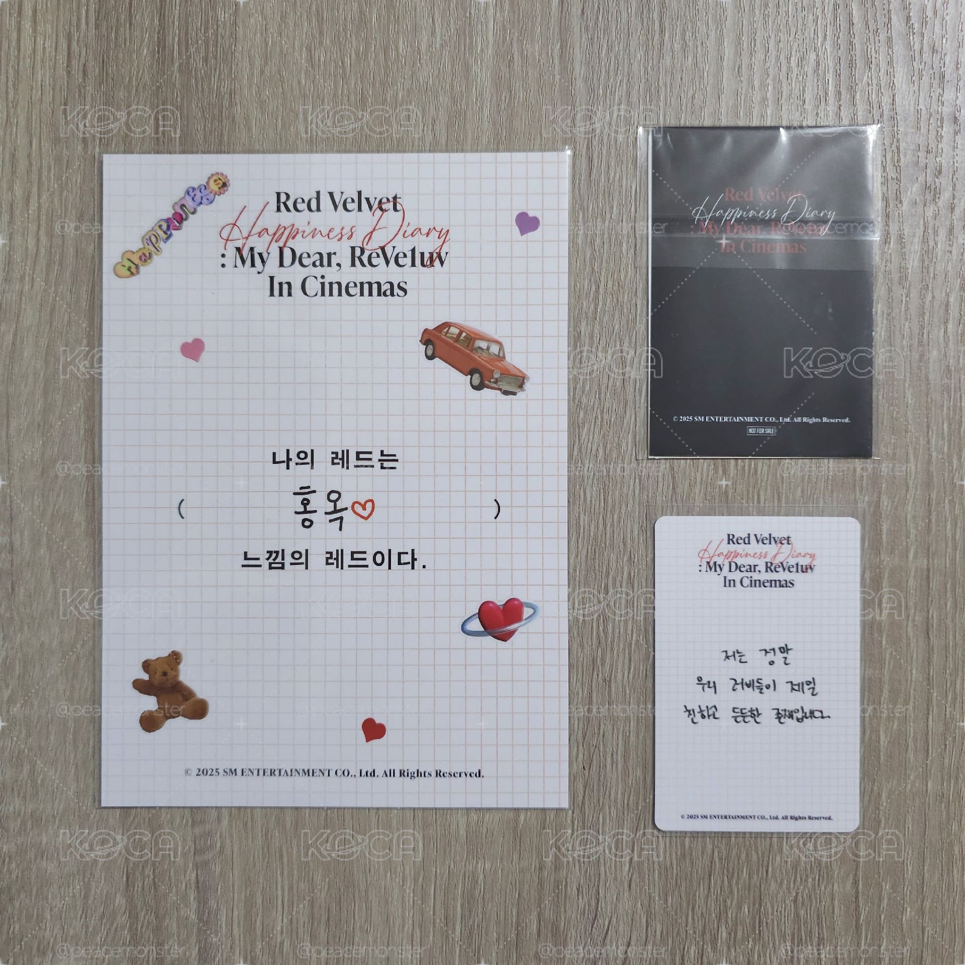 Red Velvet演唱會電影 特典 小卡 明信片