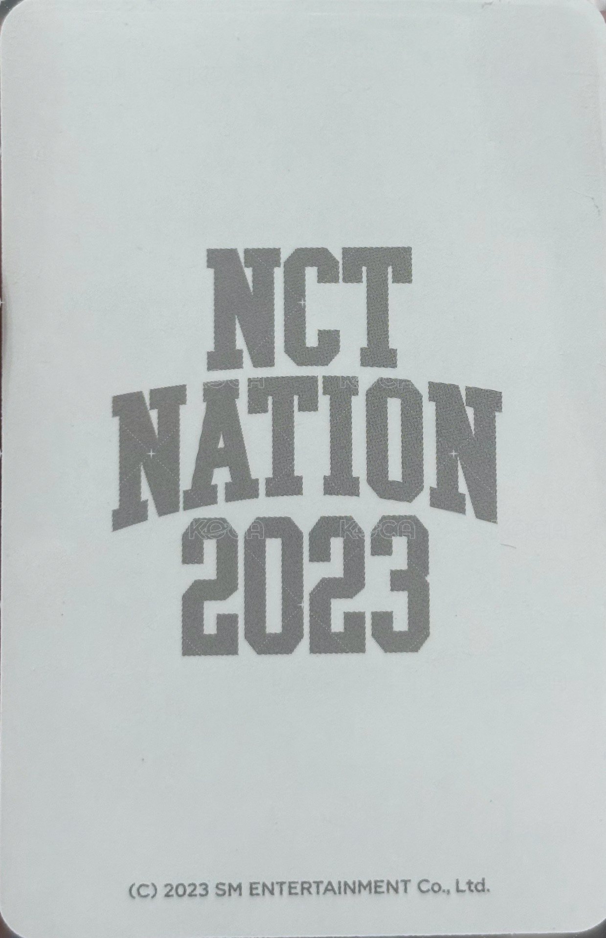 NCT NATION 1.0 隨機卡  背面