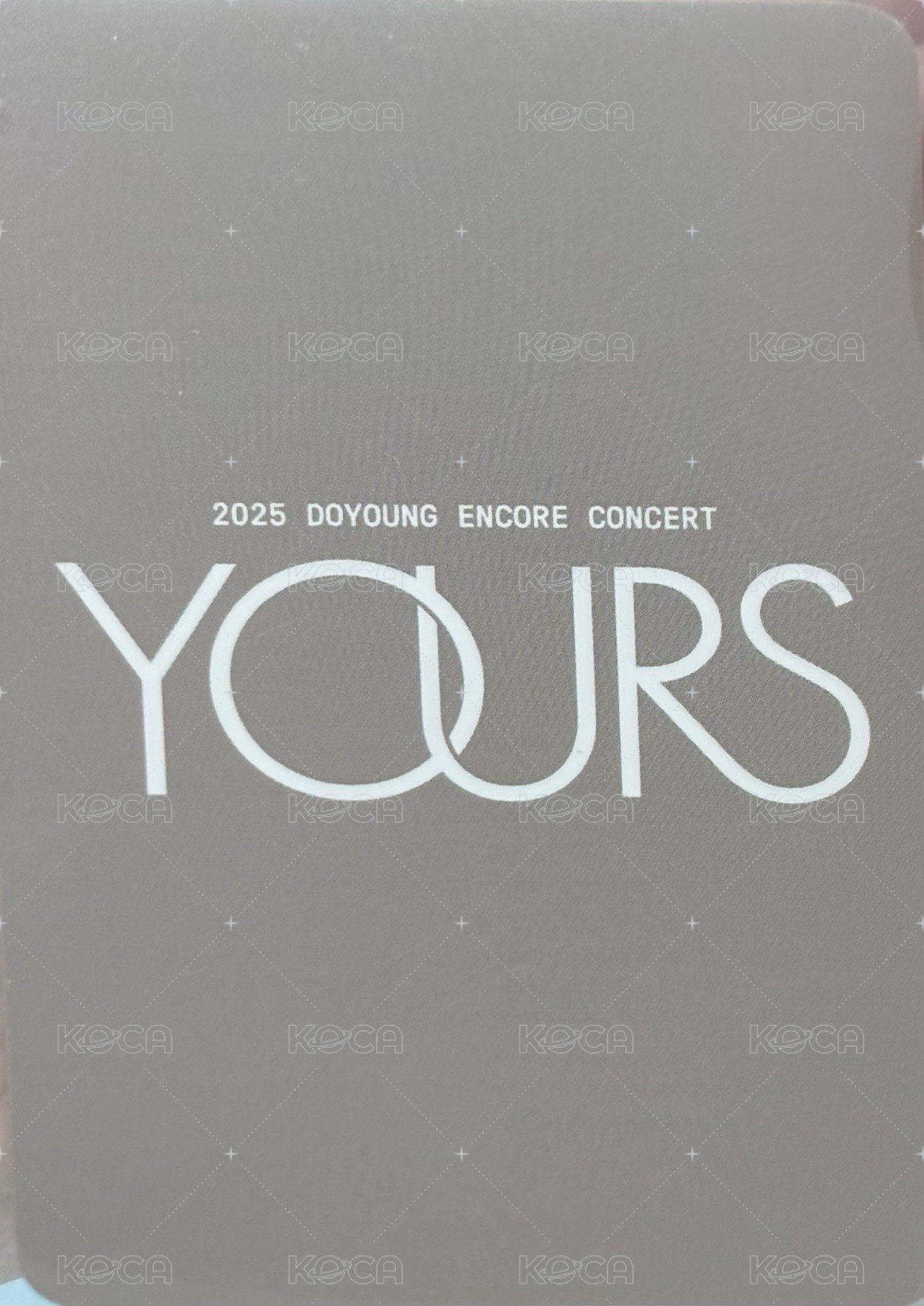 Yours Day 1 入場卡 / 場限卡  背面