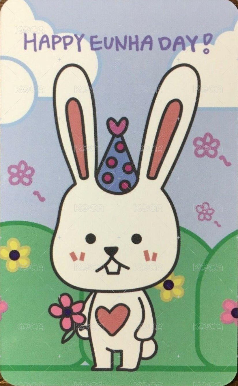 eunha生日禮 周邊卡 鑰匙圈卡 背面