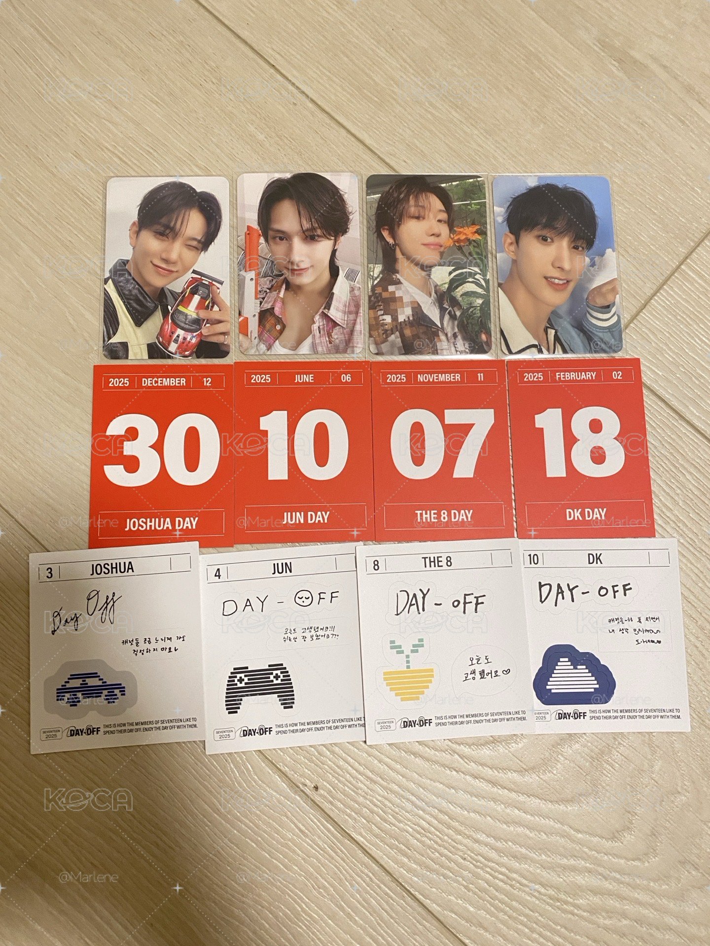 seventeen 年曆小卡set