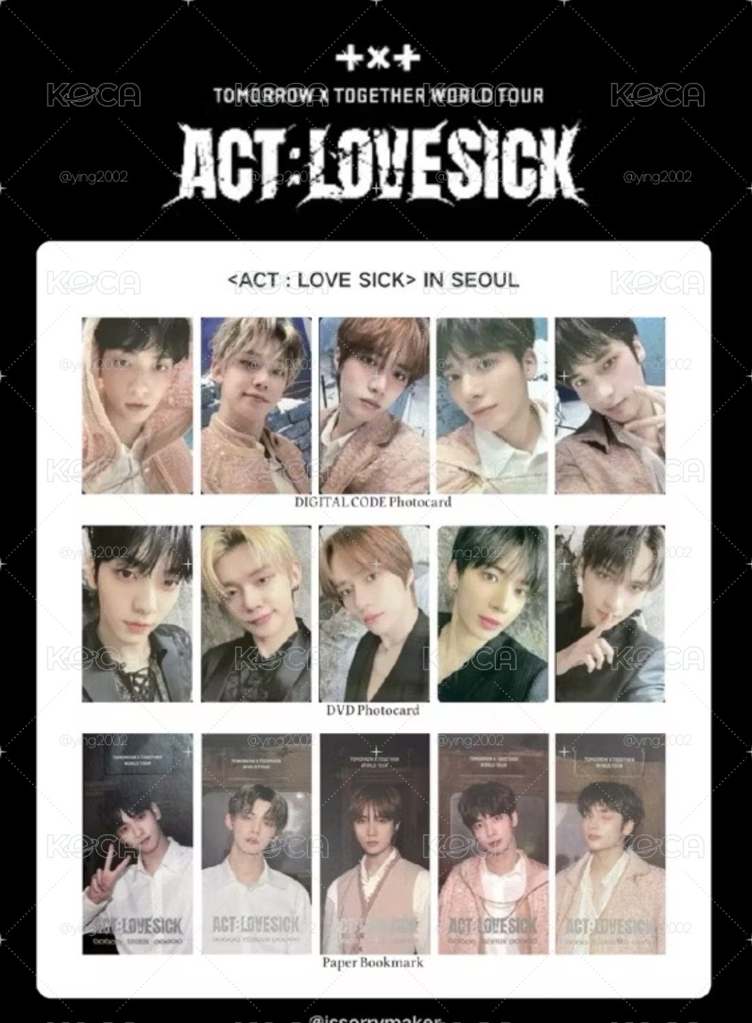 TXT LOVESICK 紀錄片 小卡 整套 含書籤