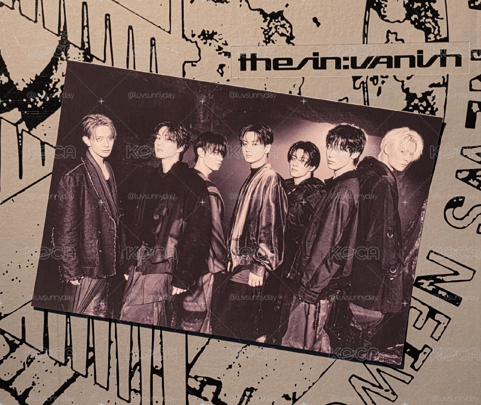 Enhypen 團體 迷七 黑版 明信片