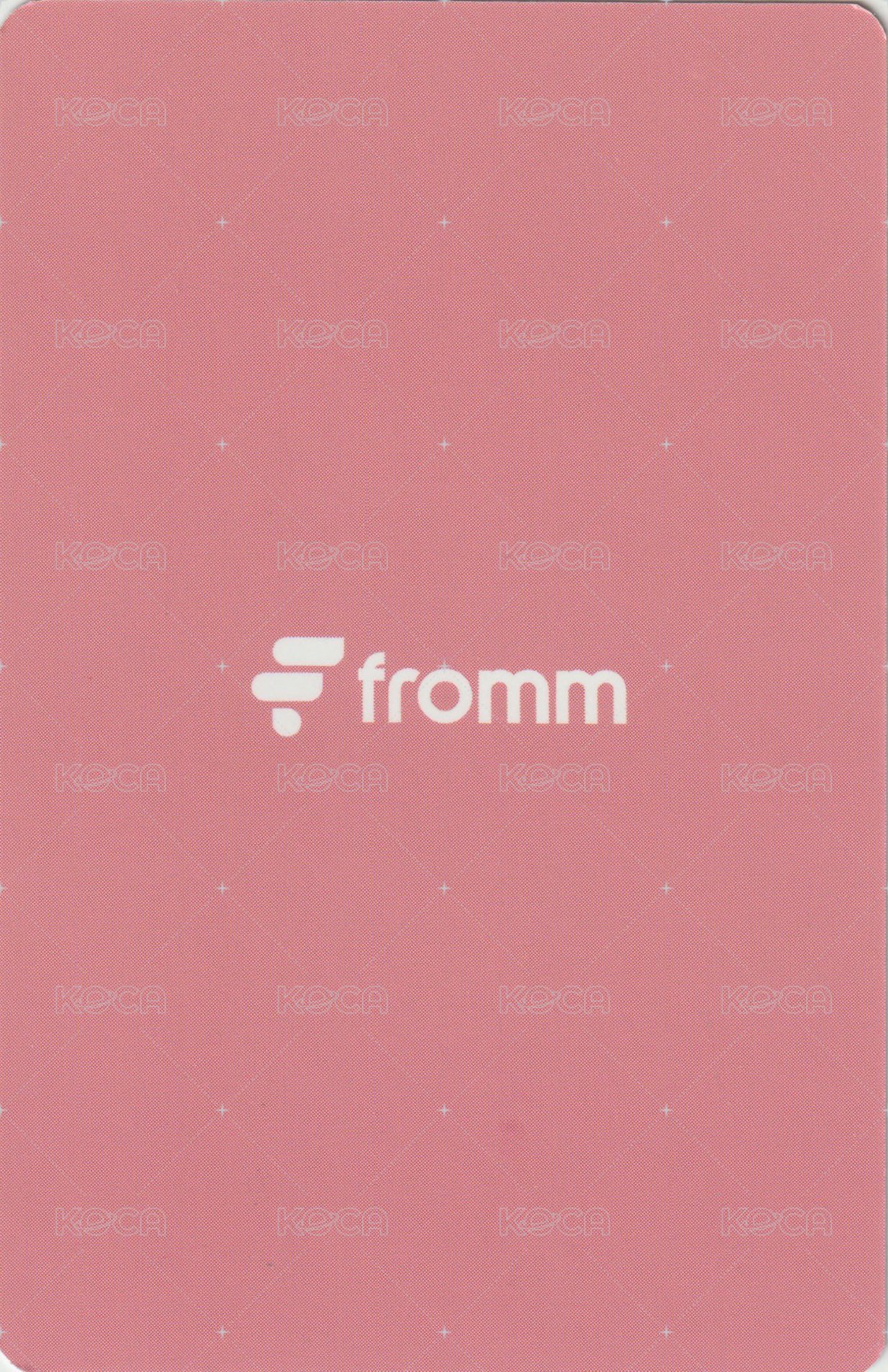 fromm fromm 訂閱 特典卡  背面