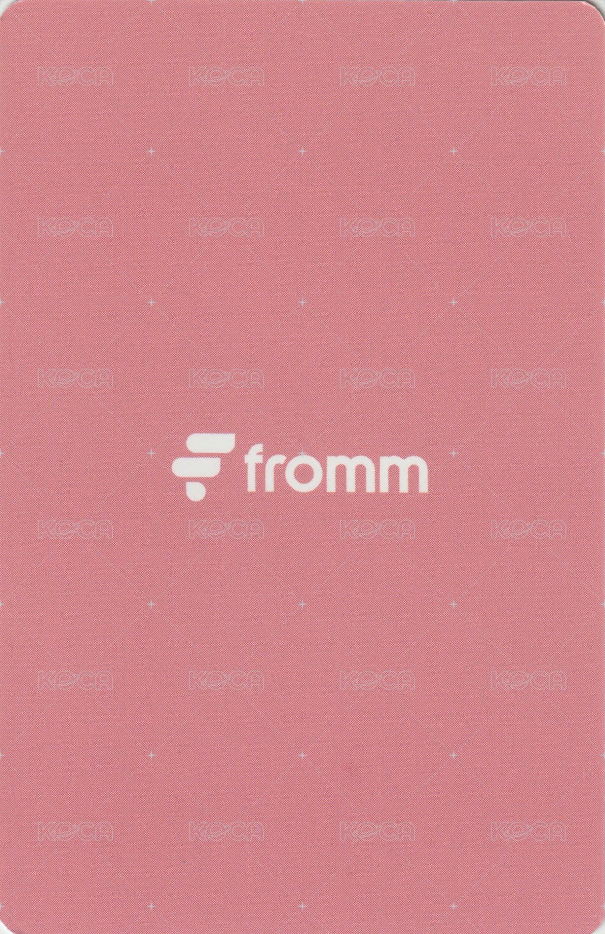 fromm fromm 訂閱 特典卡  背面