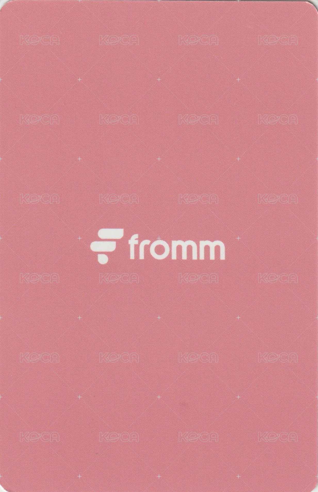 fromm fromm 訂閱 特典卡  背面