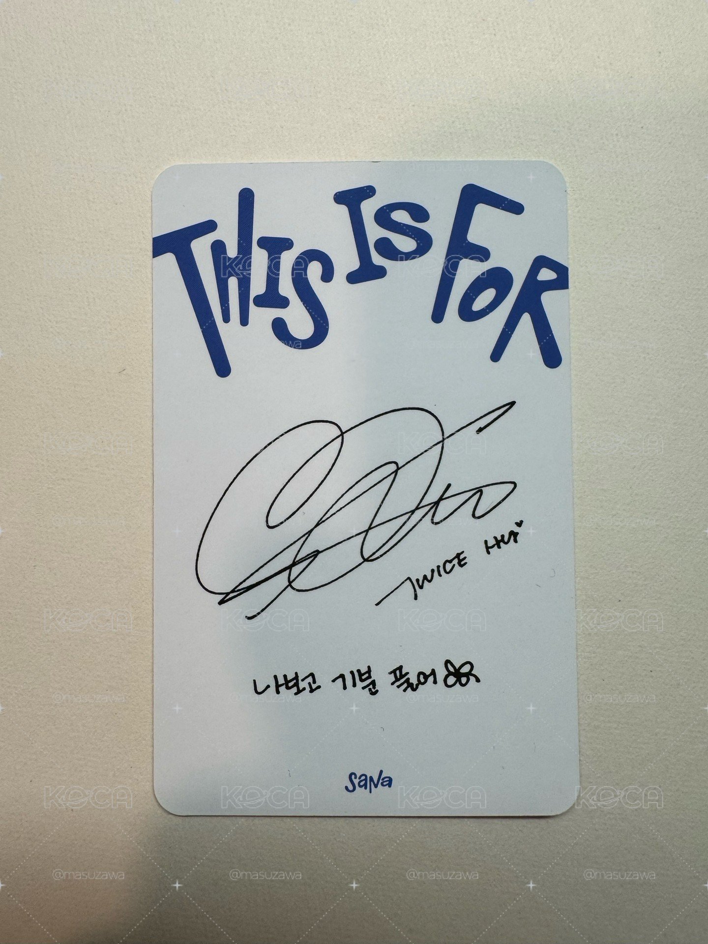 髮夾紗 SANA 正規四 專輯卡 ver.for