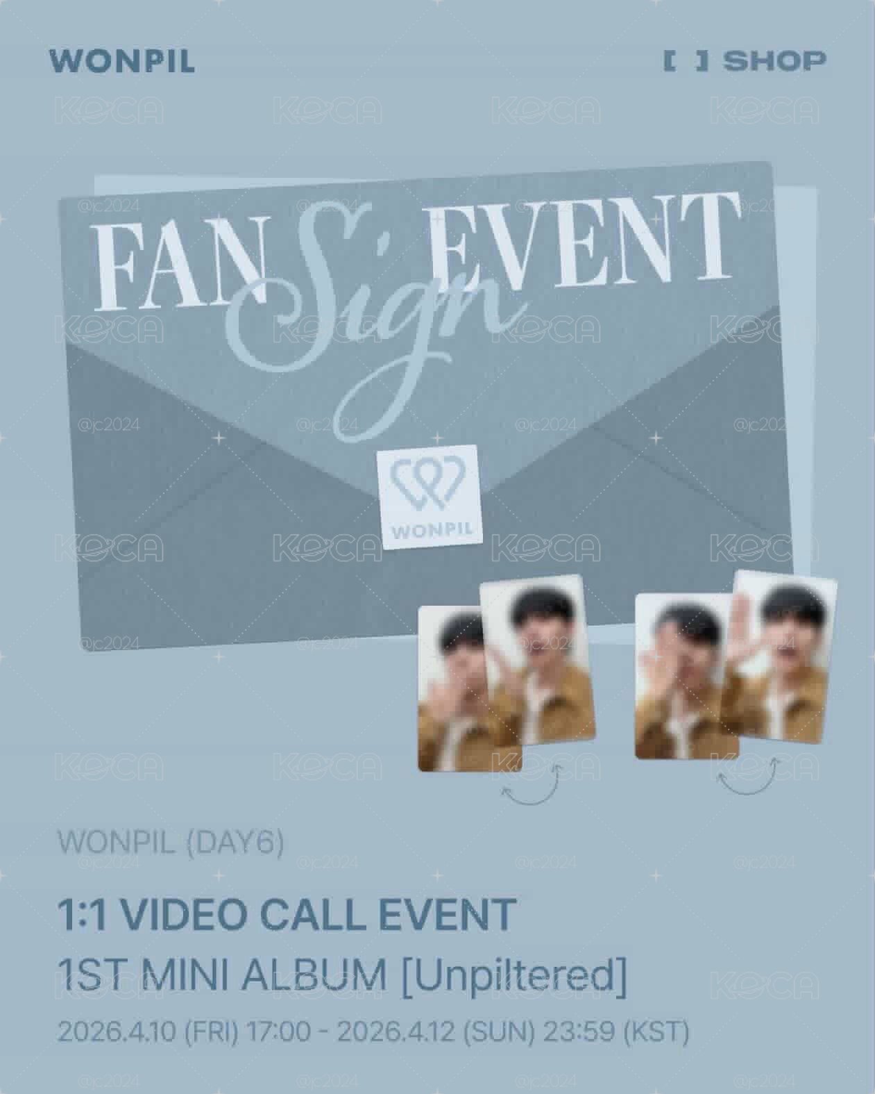 🐰fans【Video call】雙面特典含專輯一張-隨機（一卡一專）