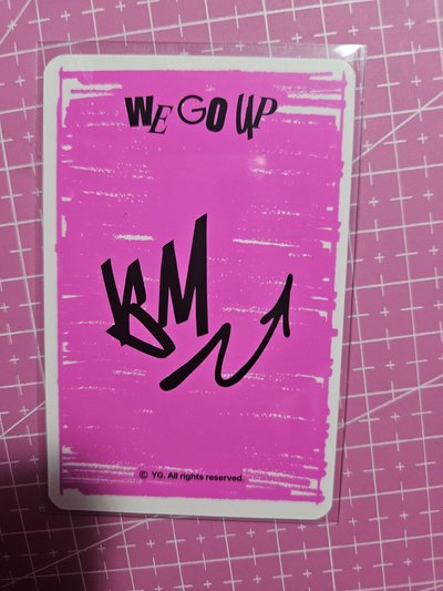 WE GO UP 絨毛吊飾 周邊卡 粉球露