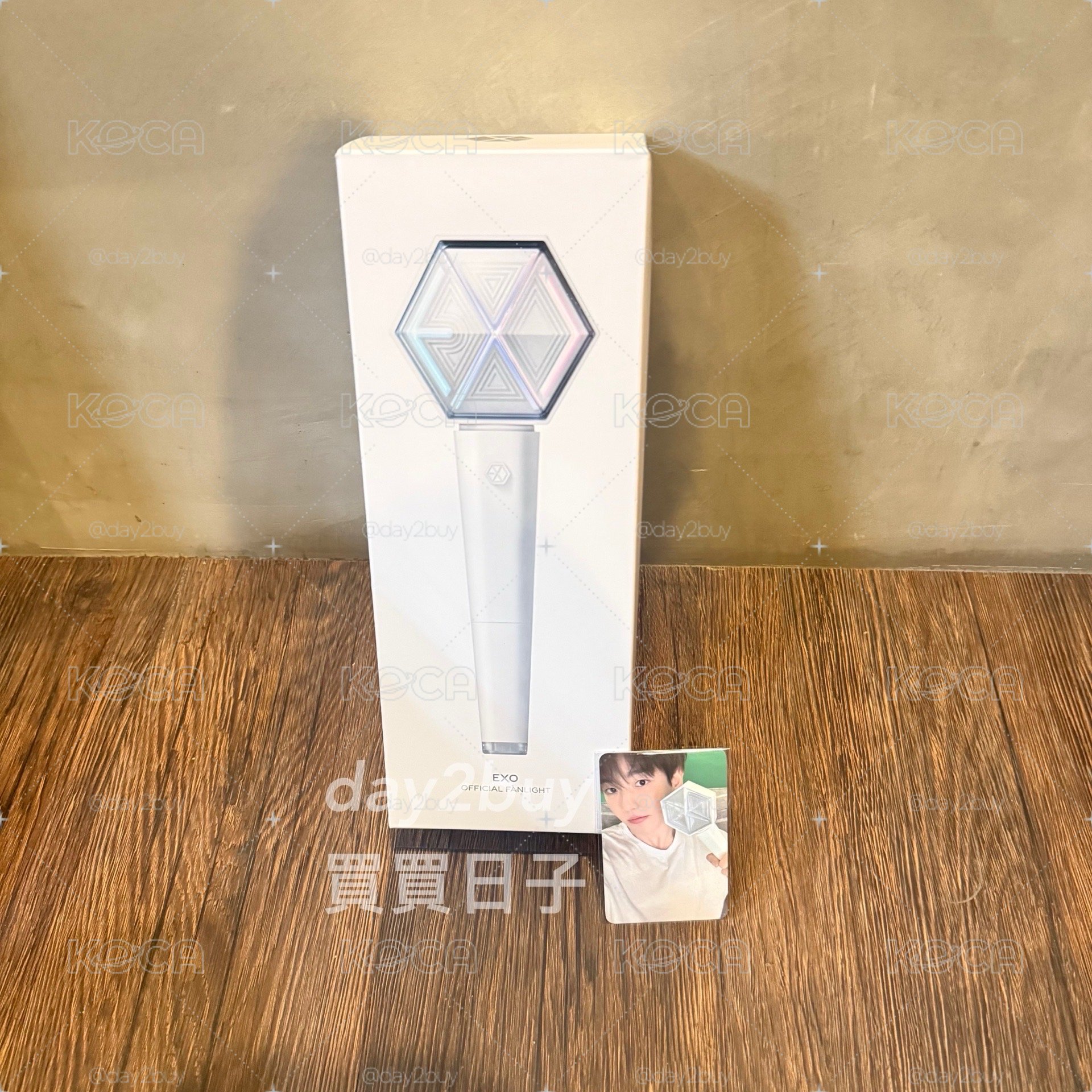 EXO 正版 官方手燈 OFFICIAL FANLIGHT 3.0 全新 有小卡 伯賢 外盒微損