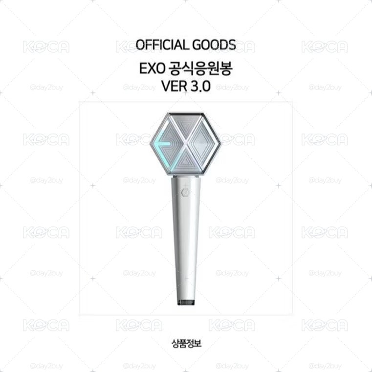 EXO 正版 官方手燈 OFFICIAL FANLIGHT 3.0 全新 有小卡 伯賢 外盒微損
