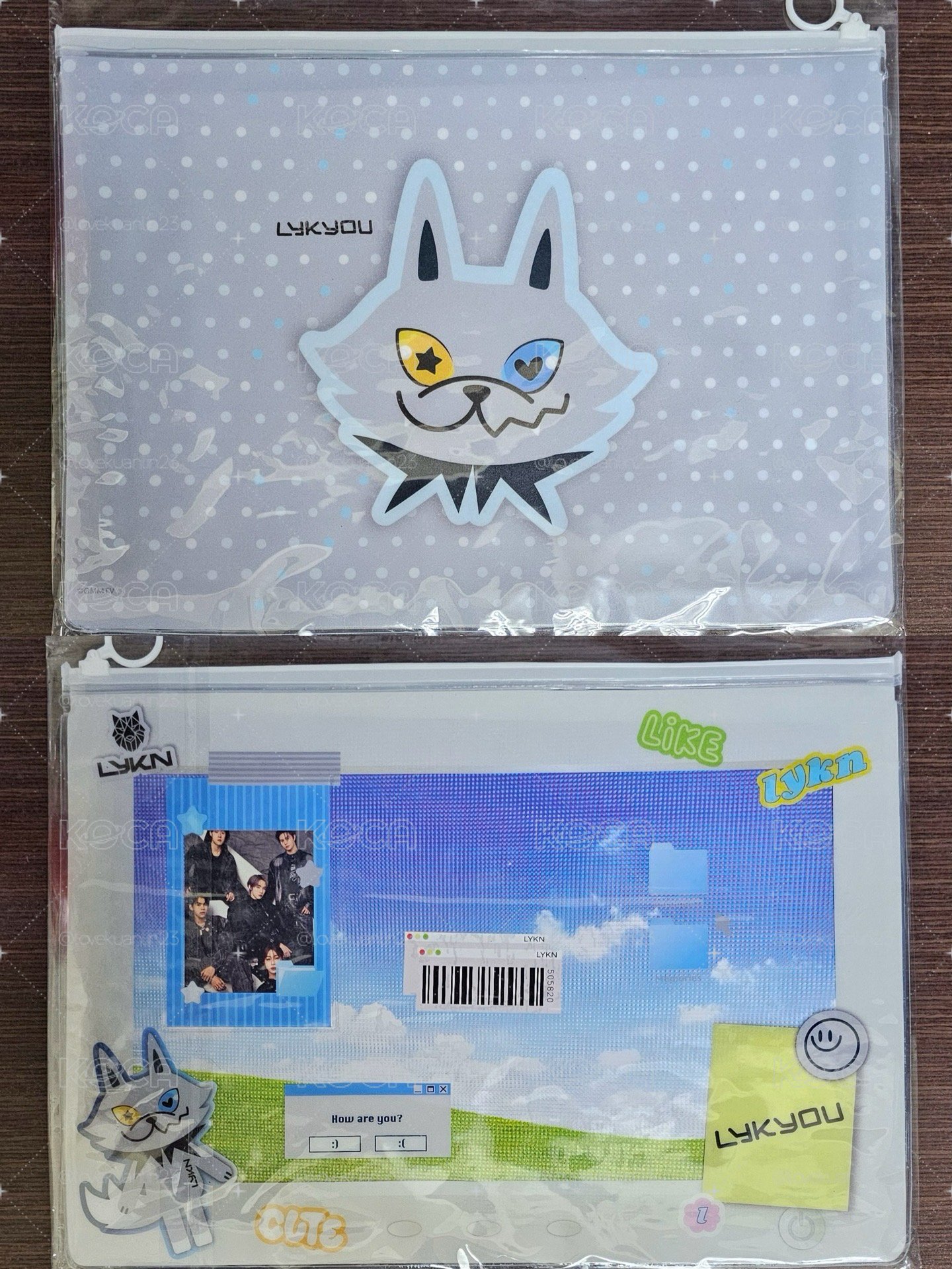 LYKYOU CHARACTER POCKET ZIP FOLDER