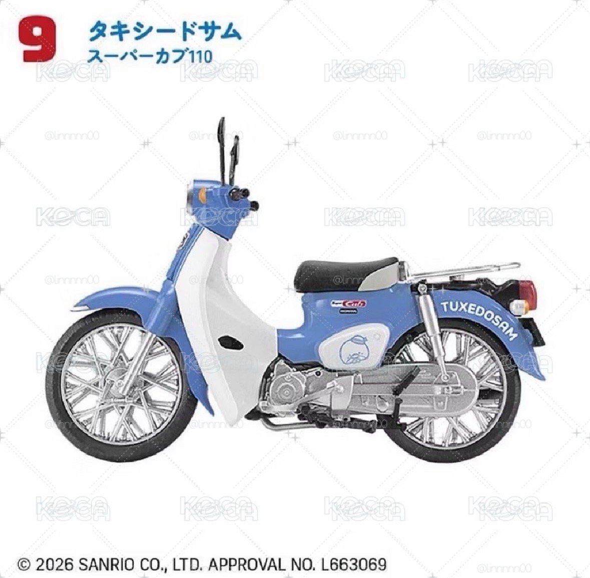 三麗鷗山姆企鵝honda supercub機車模型