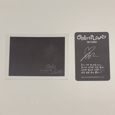 NCT WISH 黑色wichu Yushi小卡+拍立得