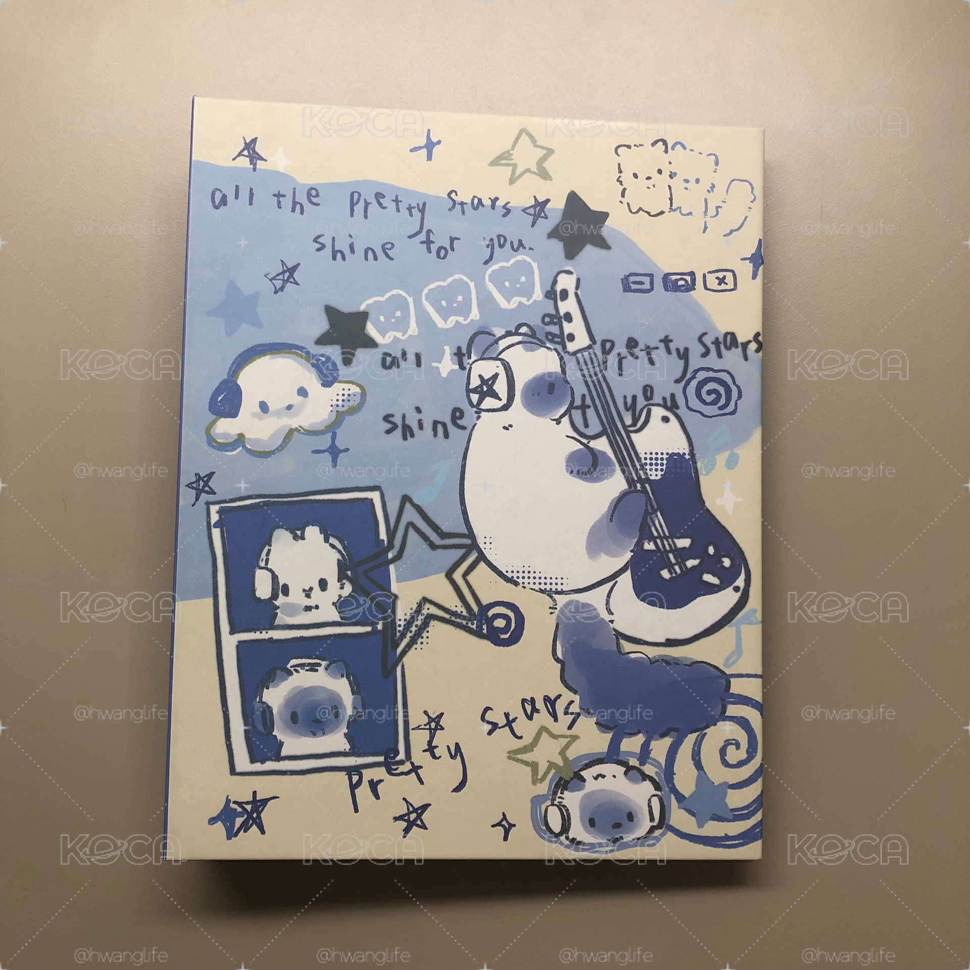 吉他貓咪四宮格卡冊