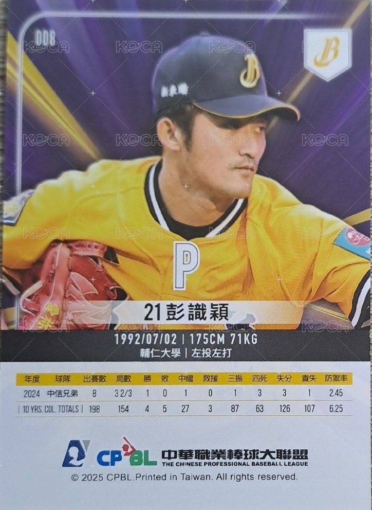 2025中職球員卡