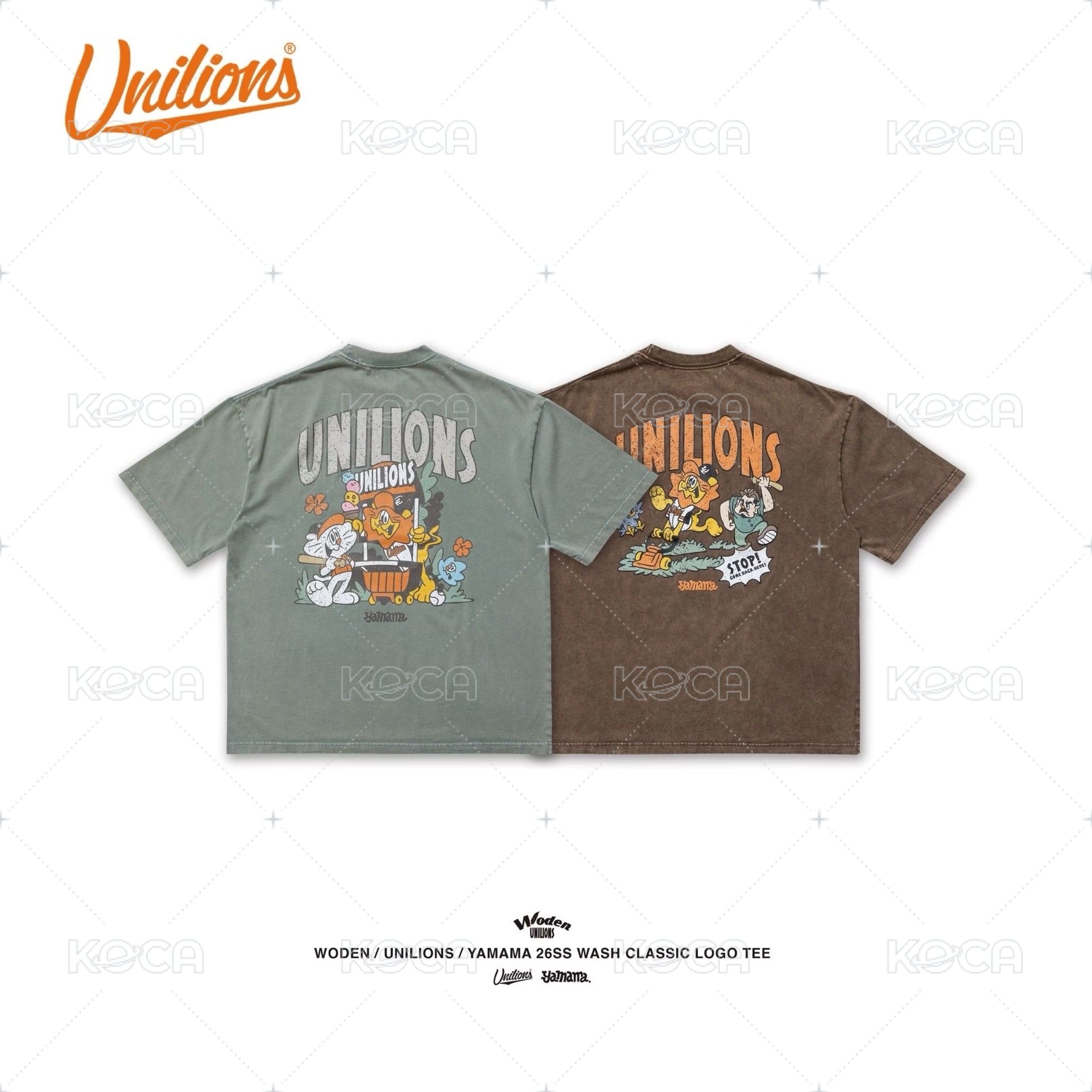 【Woden x Unilions x Yamama】水洗 LOGO Tee 棕