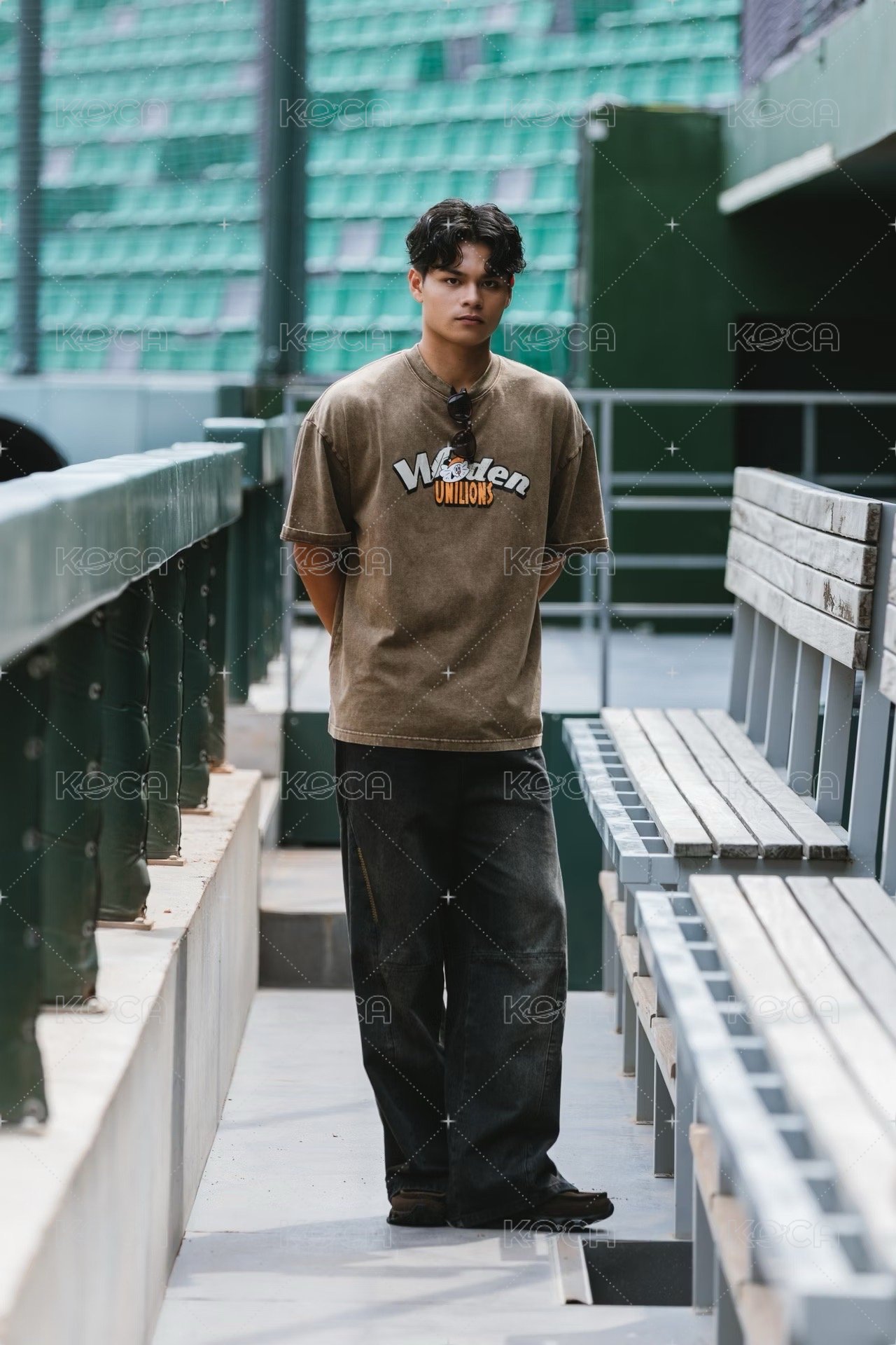 【Woden x Unilions x Yamama】水洗 LOGO Tee 棕