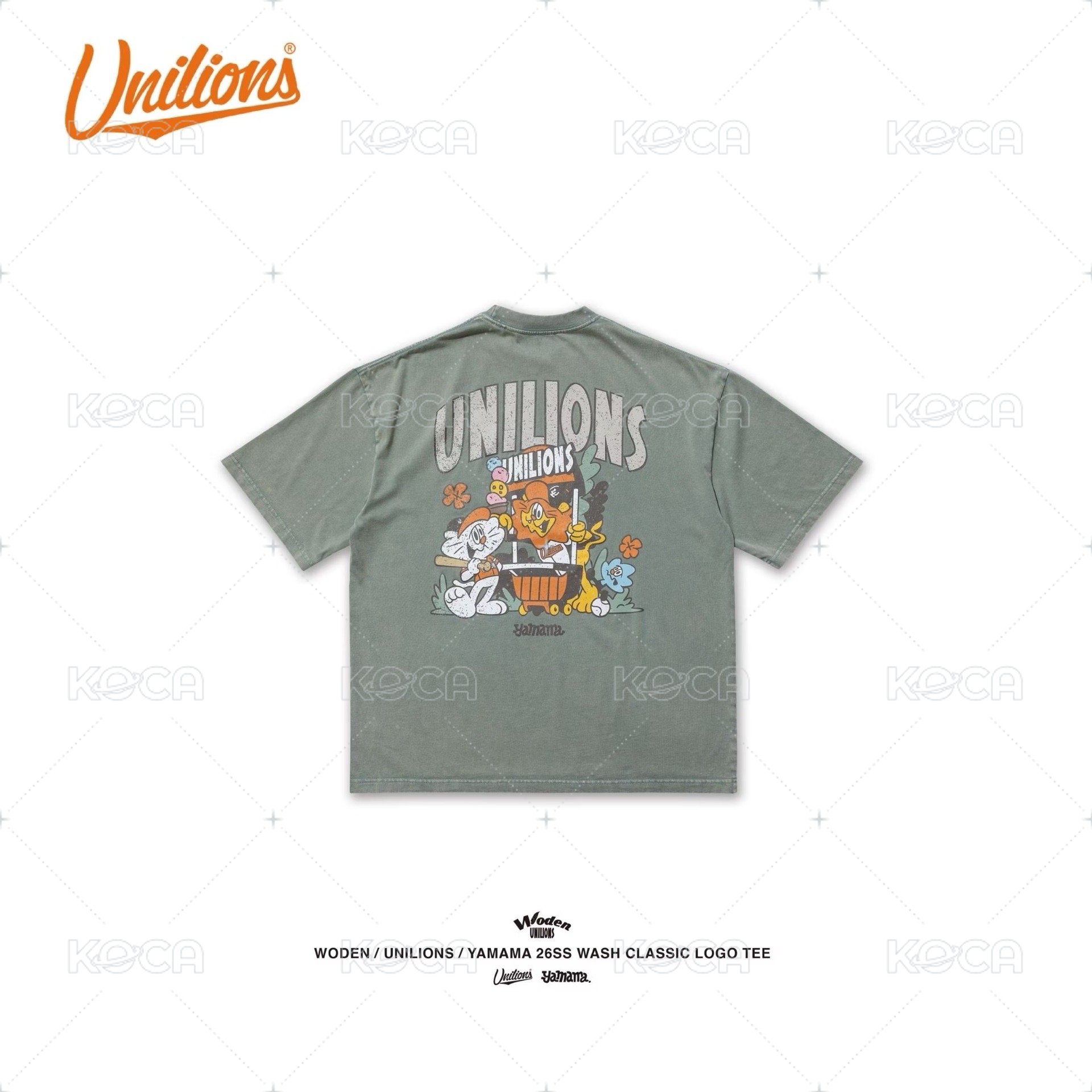 【Woden x Unilions x Yamama】水洗 LOGO Tee 棕
