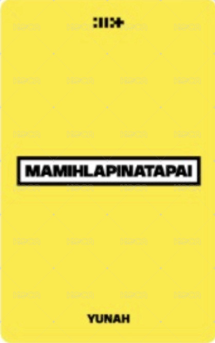 MAMIHLAPINATAPAI 日咖 預售 特典卡 PB ver. 背面