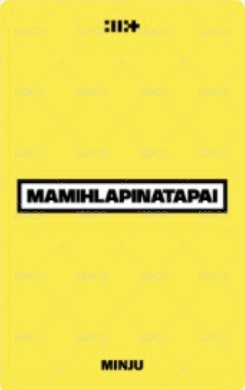 MAMIHLAPINATAPAI 日咖 預售 特典卡 PB ver. 背面