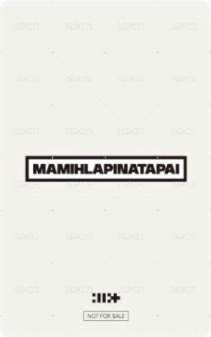 MAMIHLAPINATAPAI 環球 預售 特典卡  背面
