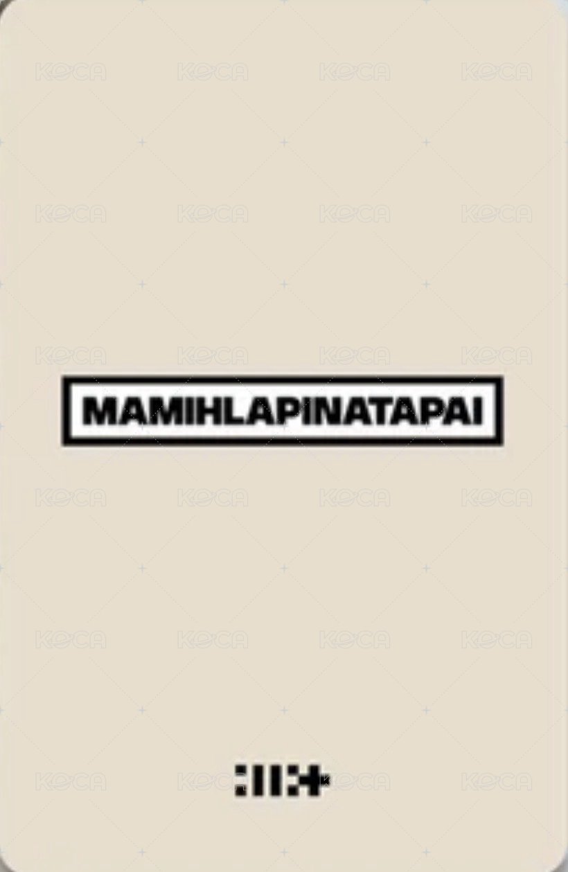 MAMIHLAPINATAPAI hello82 特典卡  背面