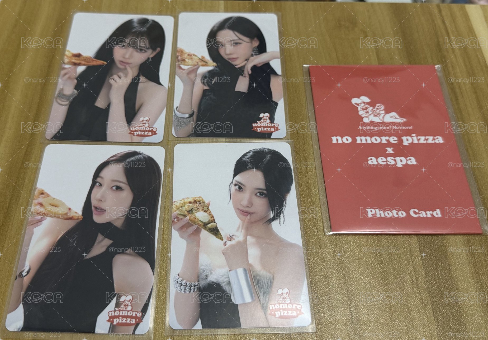 aespa x pizza代言卡（現貨）