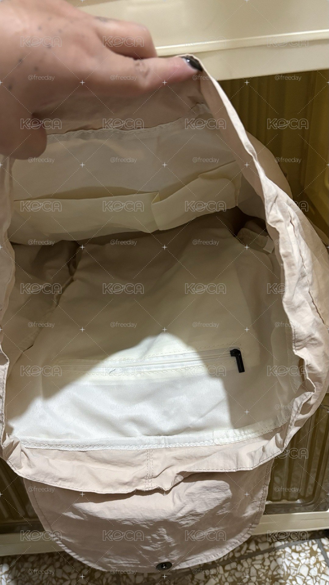 鼠兔米白後背包