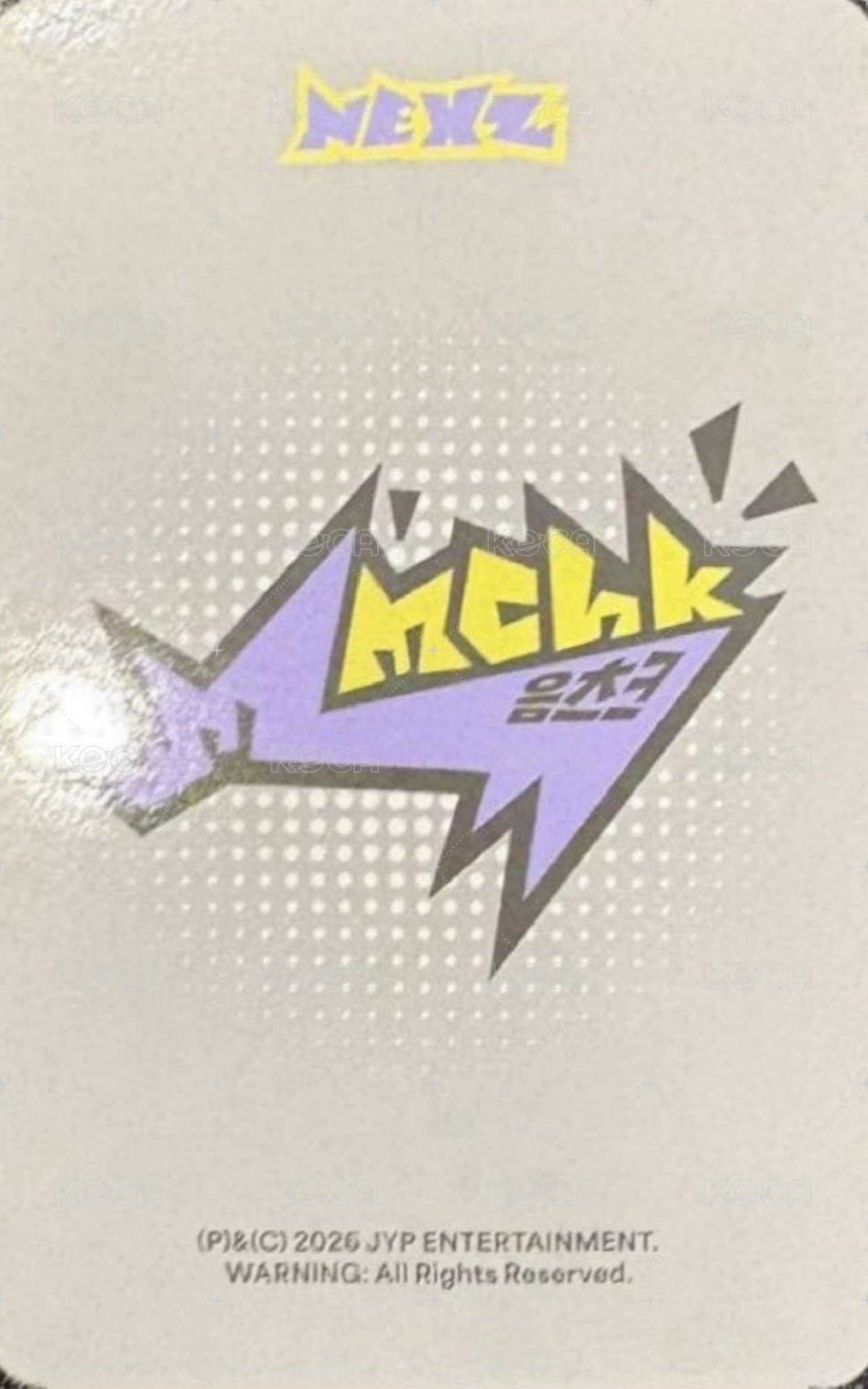 Mmchk wm 首爾sc 入場卡 / 場限卡  背面