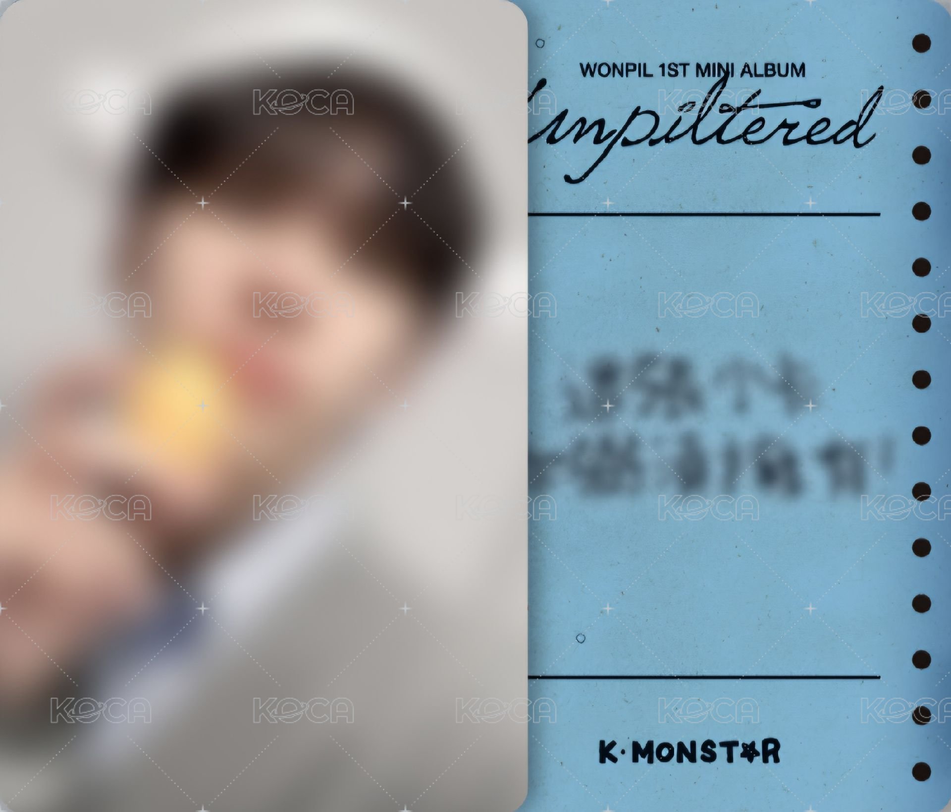 迷一 km 面簽1.0 簽售卡  背面