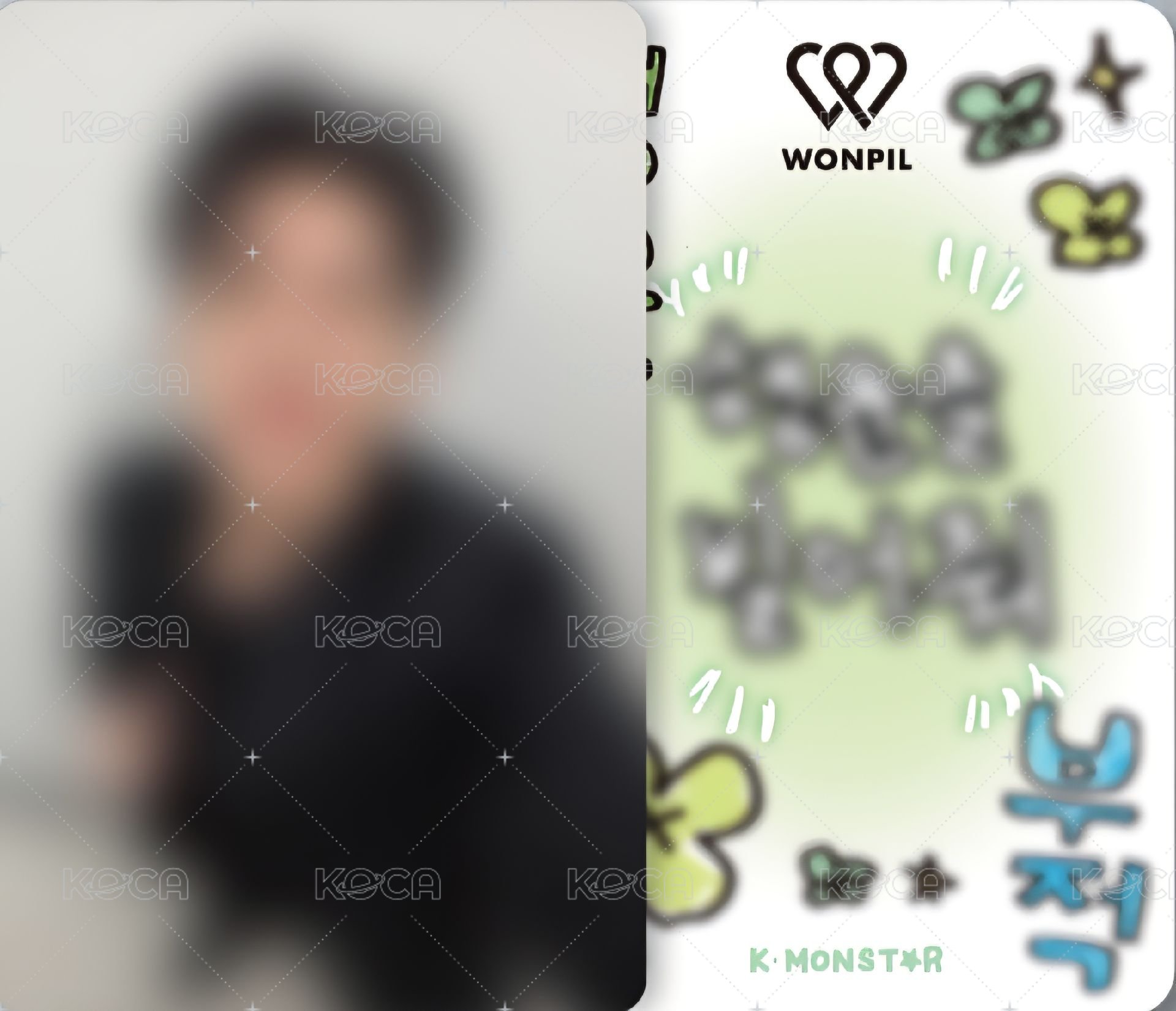 迷一 km 合照1.0 簽售卡  背面